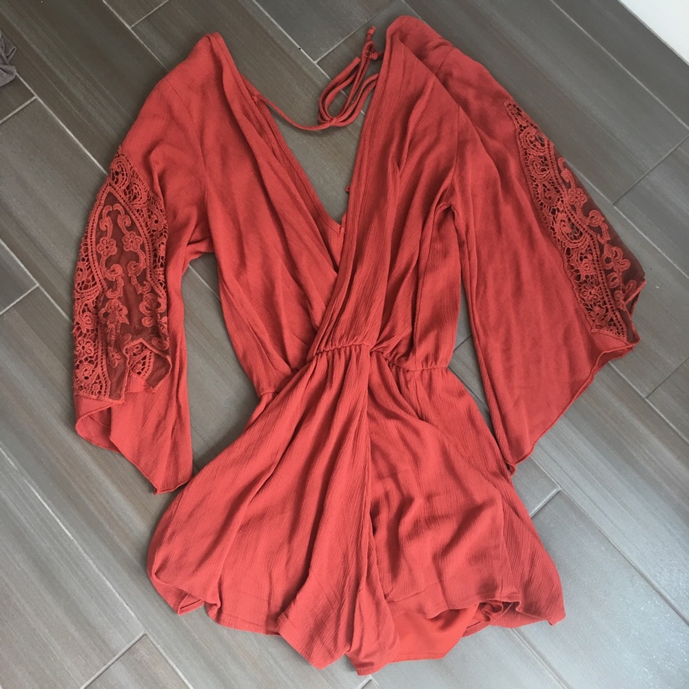 Rust playsuit